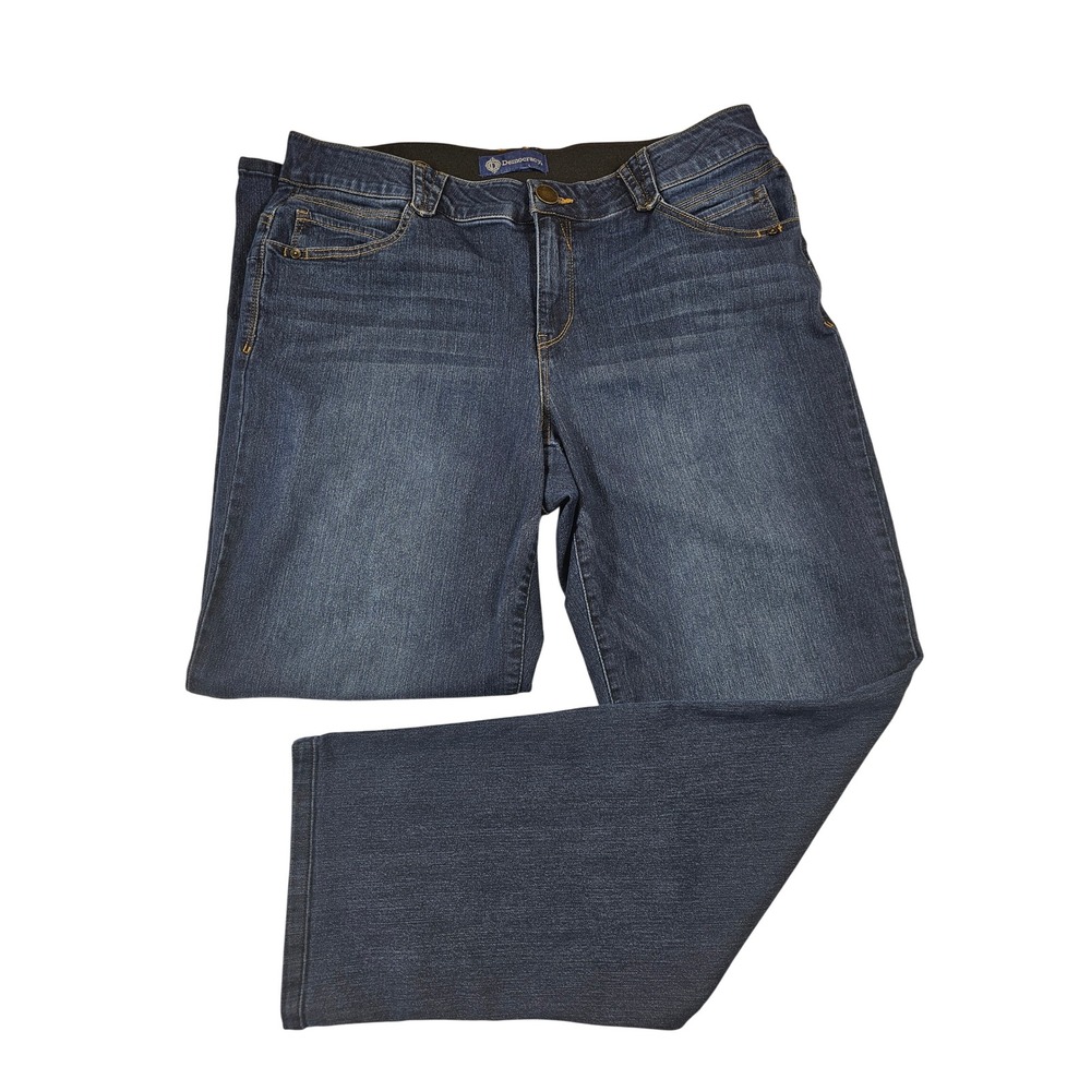 Democracy Ab Solution Straight Leg Jeans Dark Wash Blue Denim 16W WQ41560CD